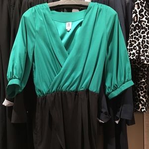 Nordstrom Green and black dress